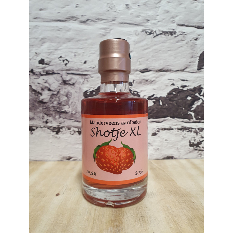 Manderveens Aardbeien Shotje XL  14,9% - 20cl